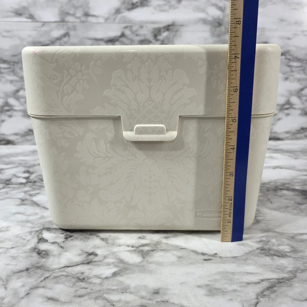 Vintage Rubbermaid Office Products 1994 Container Ivory White Made In USA